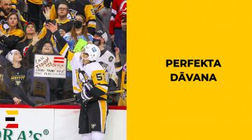 Latviešu NHL zvaigzne Bļugers mazajam fanam no Latvijas pasniedz perfektu Ziemassvētku dāvanu