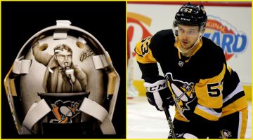 FOTO: Latviešu NHL spīdeklis Bļugers komandas vārtsargam izveido EPISKU ķiveri