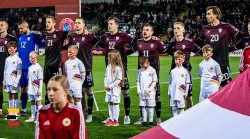 Latvijas futbolisti ar cīņu pret Ziemeļmaķedoniju turpinās UEFA Nāciju līgu